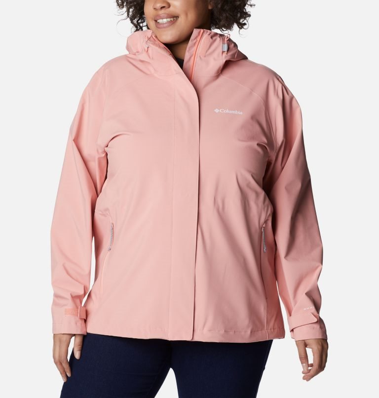 Women\'s Columbia Earth Explorer Shell Jackets Coral | Plus Size CA-CL168